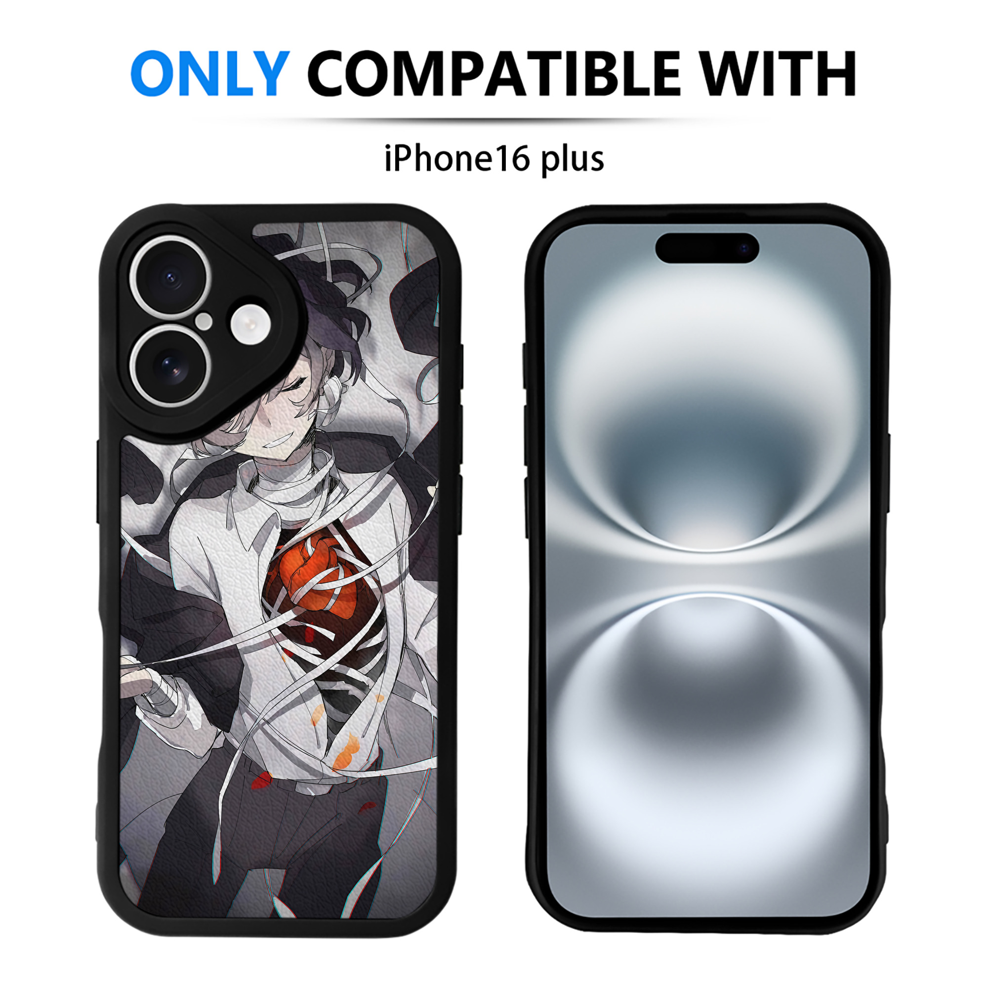 （画像用） 文豪ストレイドッグス Bungo Stray Dogs 【iPhone 16シリーズ対応】シリコンスマホケース（レザー調） 材質：シリコン